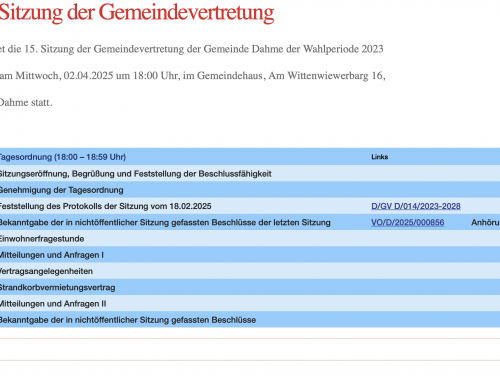 15. Sitzung der Gemeindevertretung